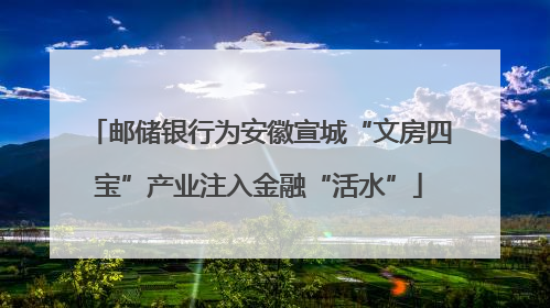 邮储银行为安徽宣城“文房四宝”产业注入金融“活水”